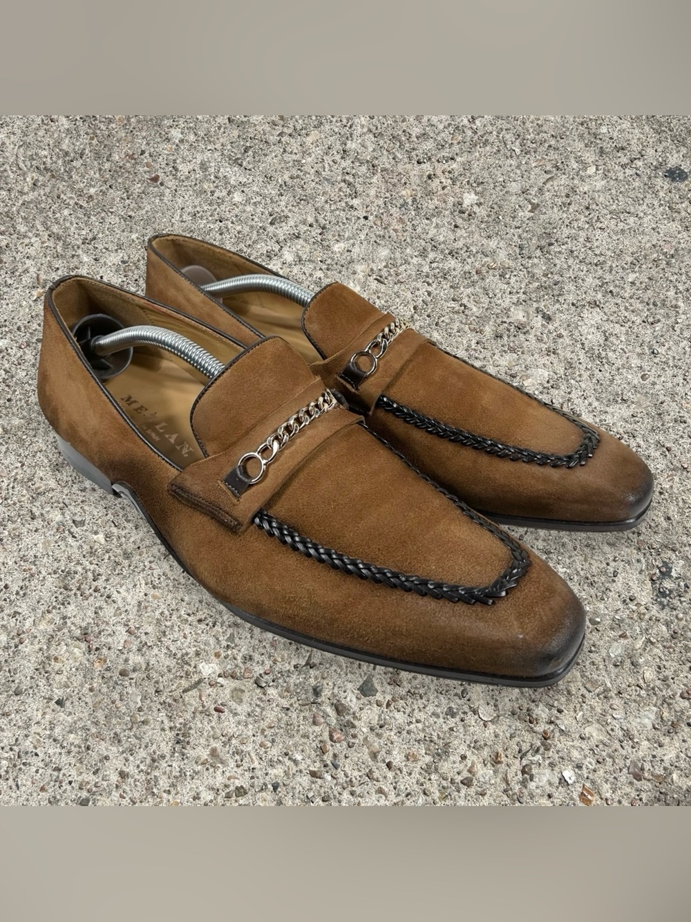 MEZLAN chiseled square toe loafers